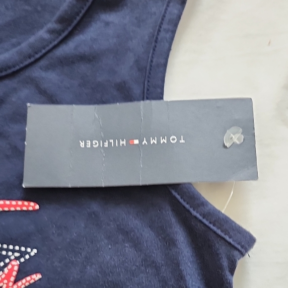 Tommy Hilfiger Kids Navy Tank Top with Star Design - Picture 3 of 4